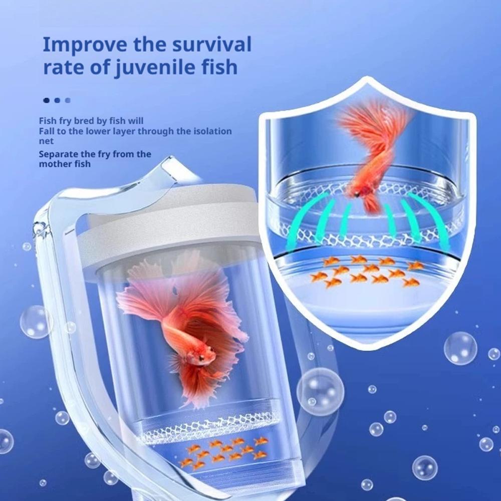 Floating Fish Breeding Isolation Box Aquarium Breeder Feeder Fish Accessories Aquarium Tank Hat O6I6