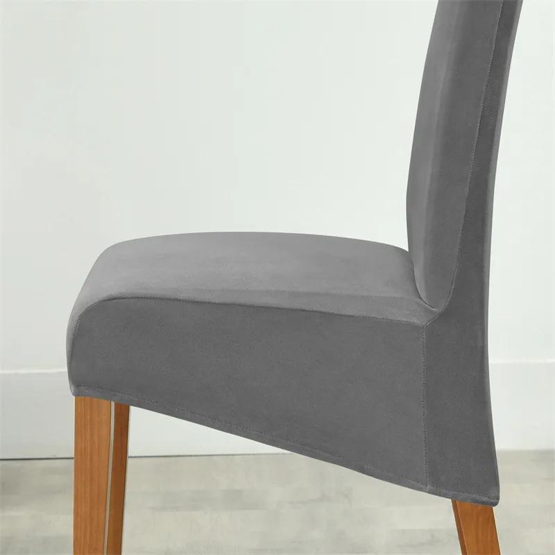 XL Large Size Sleighback Chair Cover Dining Room Luxury Velvet Sofa Chair Case Kitchen Desk Seat Covers Adjustable