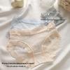 Japanese Girl's Ice Silk Lace Underwear - Lightweight, Breathable, Mid-Waist, Seamless, Cute Triangle Pants with Cotton Crotch.
