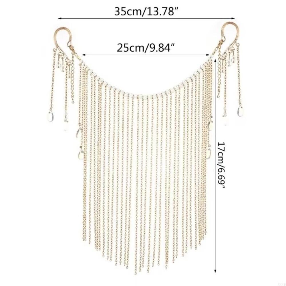 Hair Ornament Masquerade Mask Hanging Ear Tassel Face Curtain Fashion Tassel Veil Woman