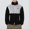 Puma Colorblock Lambswool Warm Sports Jacket With Stand Collar And Logo Men Jackets Black 848954-01