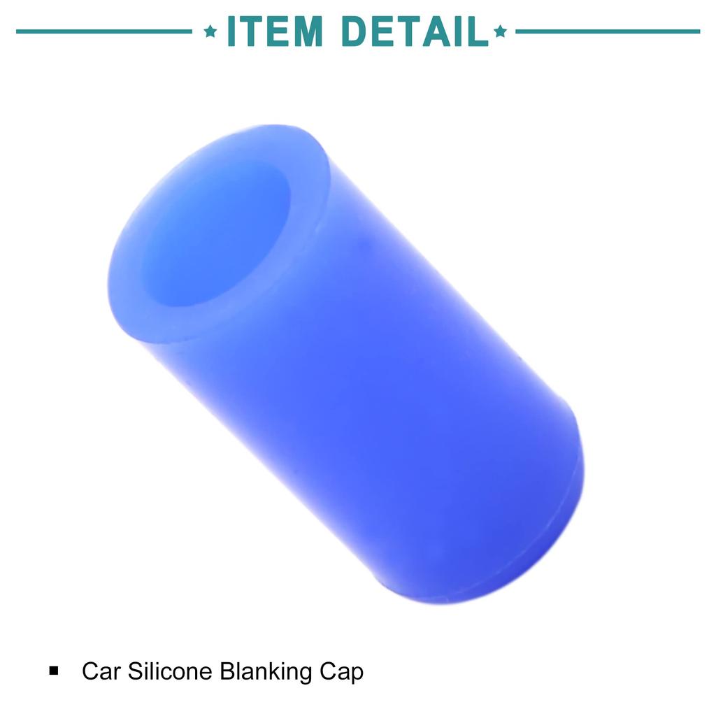 ACROPIX Silicone Blanking Cap 10mm Universal Intake Vacuum Hose Tube End Plug Blue 5pcs