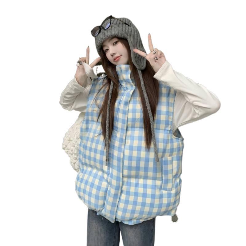 Damväst i bomull, större storlek, utan ärmar - Höst/Vinter Hong Kong-stil, köldtålig, parstil.