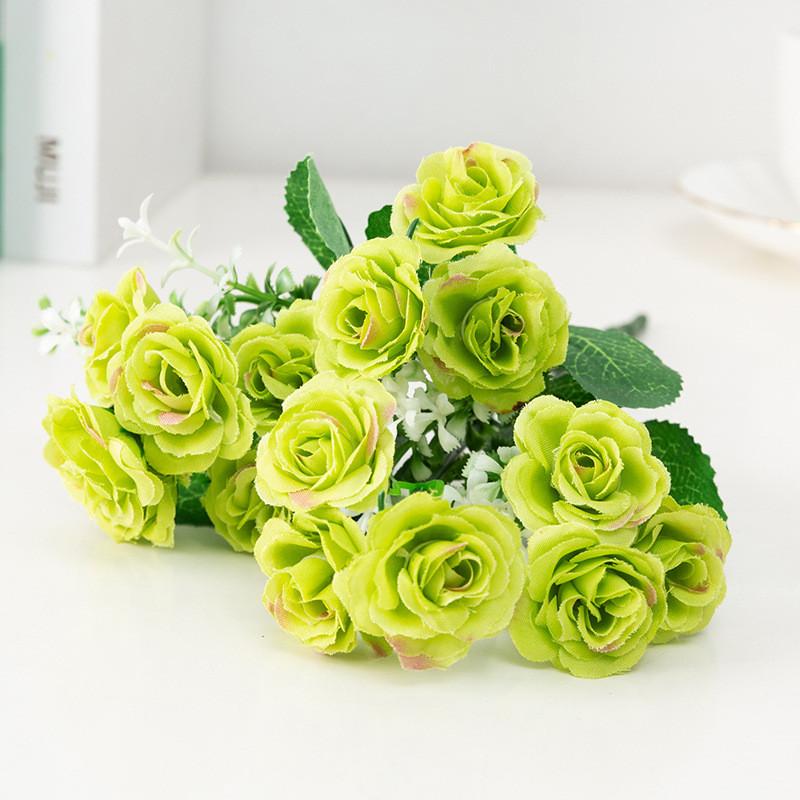

Rose Simulation Flower Wedding Supplies Home Flower Decorations Arrangement зелёный