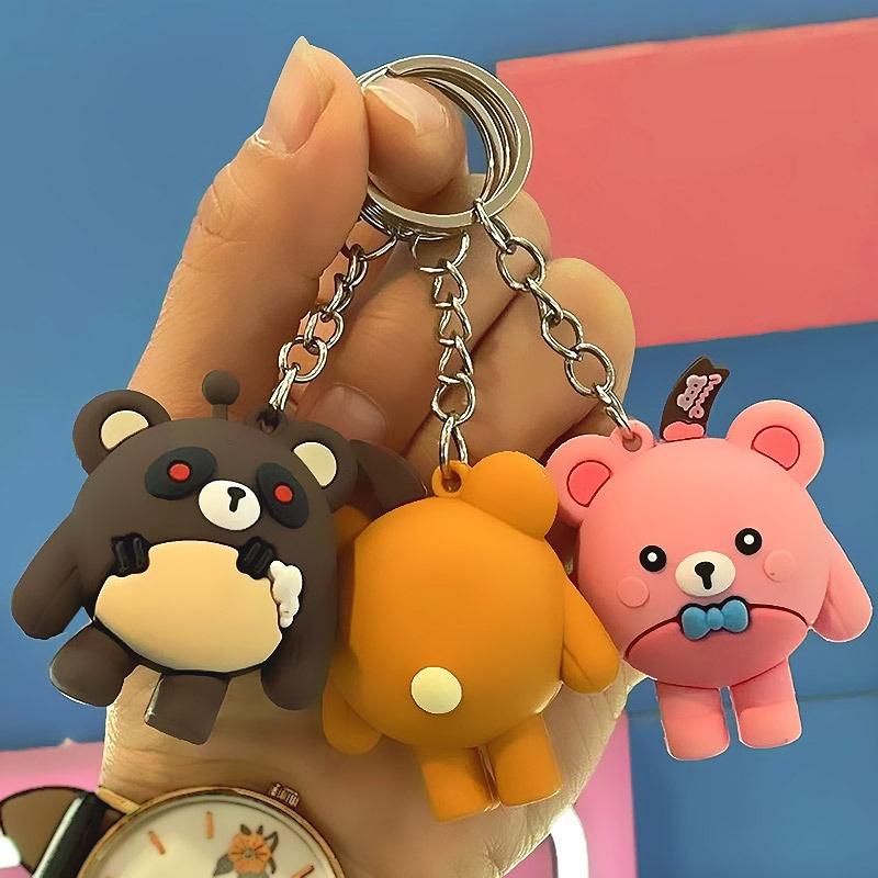 Keychain Eggie Party Pendant Bear Figure Keyring Bag Decoration Kid Gift Unisex