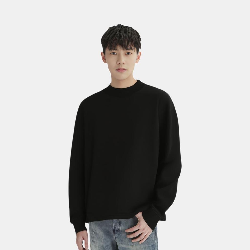 Fear of God Essentials SS22 Relaxed Crew Neck Sweatshirt Unisex Tops Black FOG-SS22-988