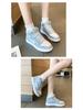 2024 Autumn Women's High-Top Canvas Fashion Shoes - Air Force 1 Style, Casual White Sneakers