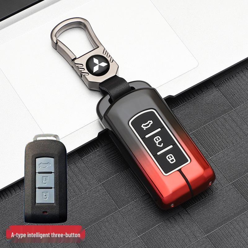 Mitsubishi Key Case for 2021 Outlander, Eclipse Cross, Pajero Sport, ASX: Men's Car Shell & Buckle Modification