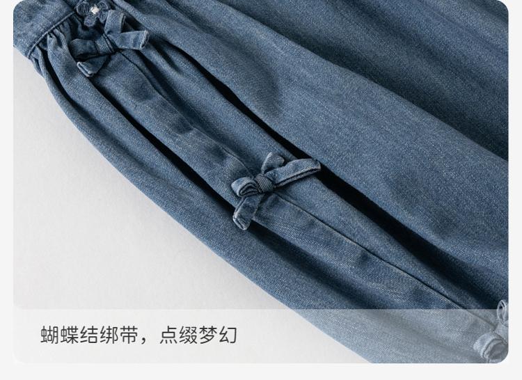 David Bella Girls' Jeans Autumn Dress Women's Treasure Pure Cotton Lantern Pants Children's Casual Pants