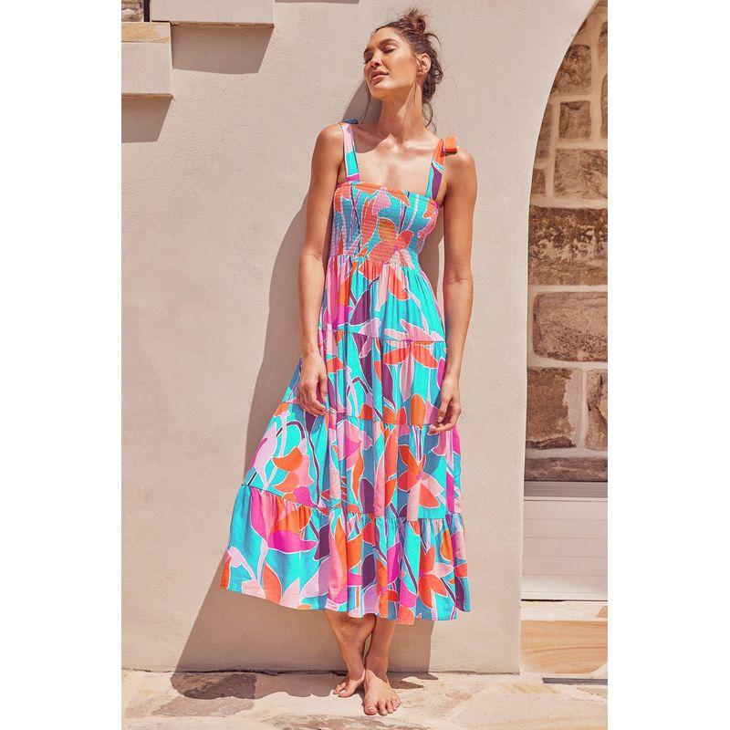 Long Camisole Dress2025 European and American Summer Women New Sleeveless Print Long Sling Dress