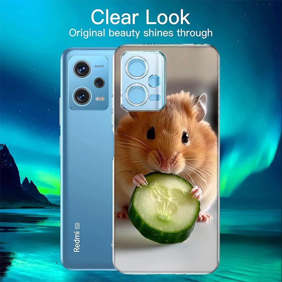 Hamsters With Hats Have Ears Phone Case For Redmi 12 13C 12C 15C 9 10 10C Note 13 Pro Plus 14 15 Pro 9T 9C 9A TPU Soft Cover Cle