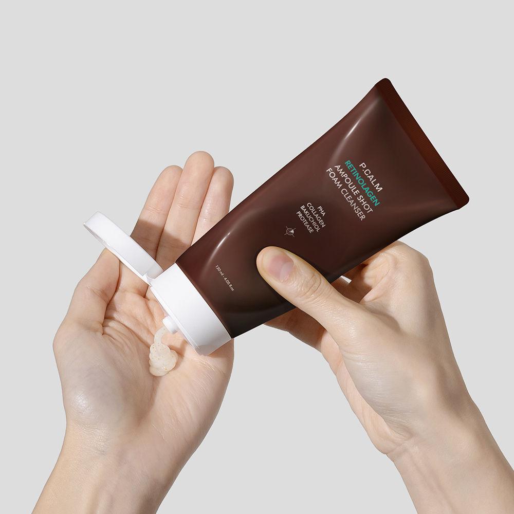 P.Calm Retinolagen Ampoule Shot Foam Cleanser 120ml Pore Care