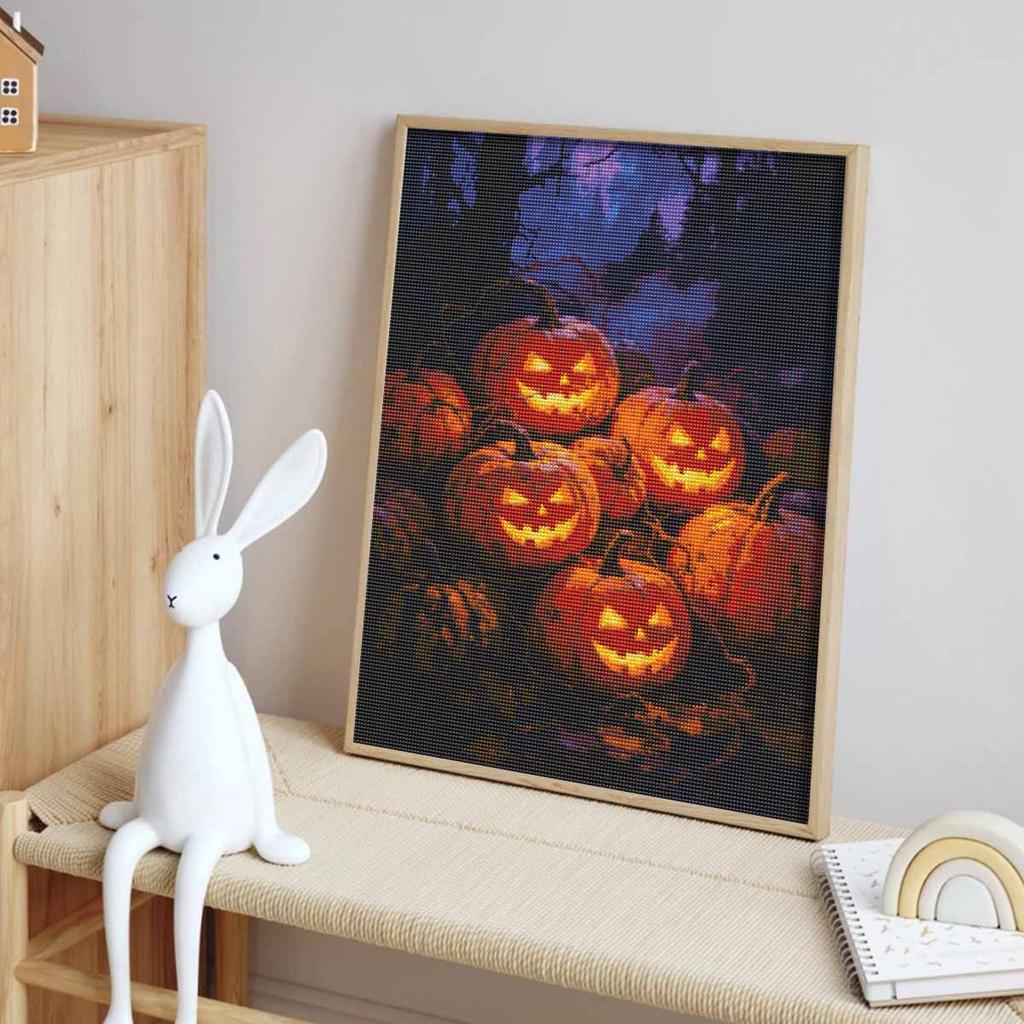 Halloween diamond painting kit handmade diy glowing jackolantern pumpkin painting home decoration painting