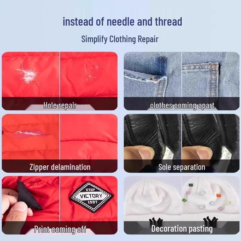 Fabric & Leather Adhesive for Logos and Trademark Patches on Clothes and Shoes