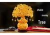 Citrine Money Tree Figurine: Attract Wealth & Fortune, Living Room & Entrance Décor