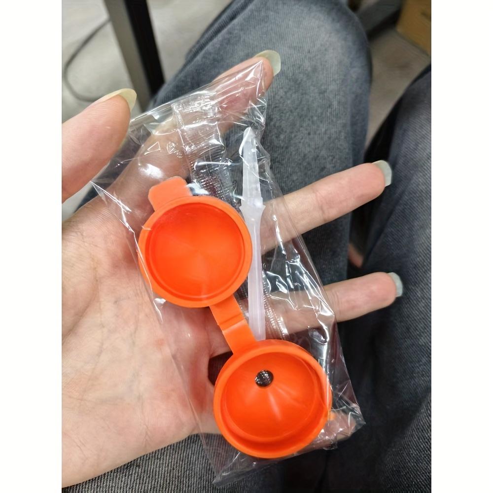 

[Easy-Release Ice Ball Maker] 6-Cavity Food Grade Plastic Lollipop Ice Ball Maker | Easy-Release Ice Sphere Mold for Homemade Ice Cream, Popsicles оранжевый