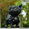 Mystical Black Cat Statue Halloween Decoration Elegant Accented Kitten Sculpture Intricate Gothic Home Decor Enchanting Figurine