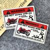 2PCS Reflective Motorcycle Motorbike Scooter Warning Car Stickers Don't Touch My Moto Decorative Decals for Honda CBR