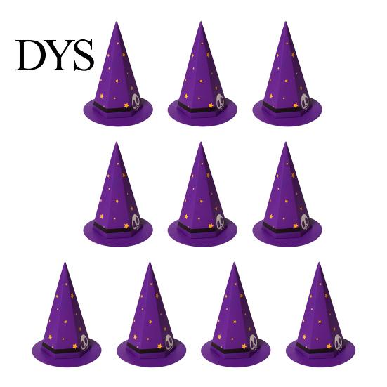 Foldable Party Gift Boxes Halloween Candy Box for Kids, Witch Hat Shaped Cardboard Container, Chocolate Packaging Parties Treat or Trick Cookie Snack