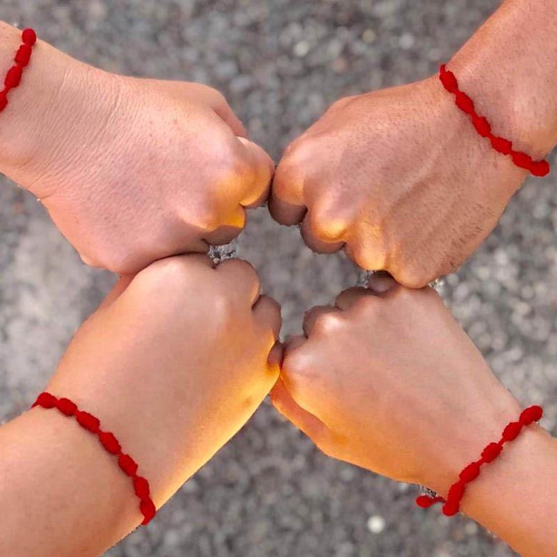 7 Knot Lucky Zodiac Red Bracelet - Hand-Woven, Adjustable