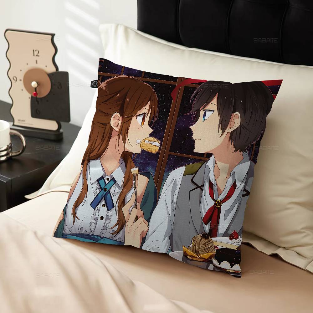 Horimiya Anime Cushion Cover Car Throw Pillow Case For Sofa Car Christmas Gift 40x40cm 45x45cm