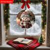 Warm Winter Wooden Christmas Sign - Unique Figurine Ornaments with Adorable Snowman Pattern - Ideal for Front Door, Yard, Porch, Wall Decor