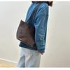 Johnature Retro Genuine Leather Tote Bag Versatile Commuting Solid Color Soft Leather Women's Shoulder Bag