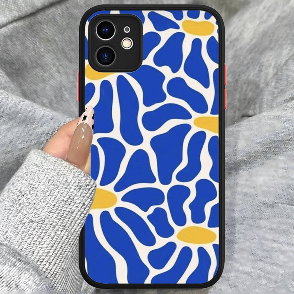 

Abstract Flower Market Matte Transparent Phone Cover For IPhone Case 16 15 14 13 12 11 Pro Max X XS Max Plus iphone 13pro max