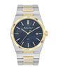Zeus Two Tone Stainless Steel Blue Dial Quartz H118BBU Men's Watch