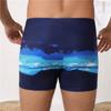 Fashionable Print Brief Swimming Trunks Quick-Dry Sporty Men's Beach Vacation Swimwear Anti-Embarrassment Beach Shorts