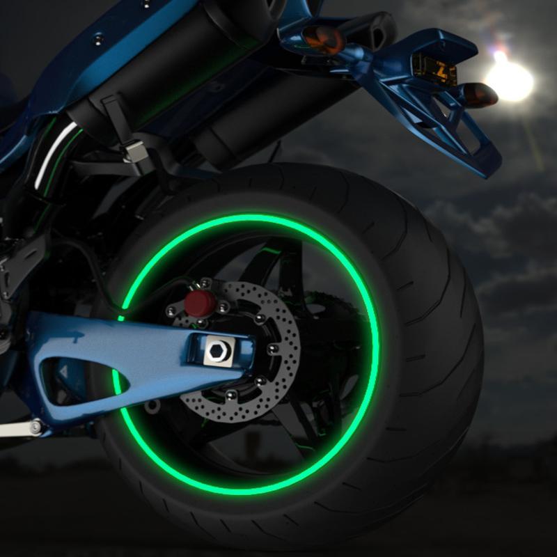 17" 18" Motorcycle Wheel Tire Reflective Sticker Waterproof Wheel Rim Stripe Tape Decals Car Styling Moto Decoration Accessories