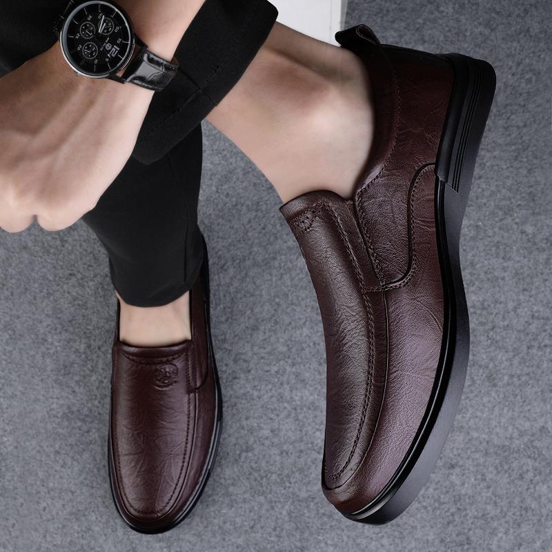 Leather Business Shoes Men Luxury Brand Mens Comfortable Loafers Handmade Men Casual Shoes New All-match Flats for Men