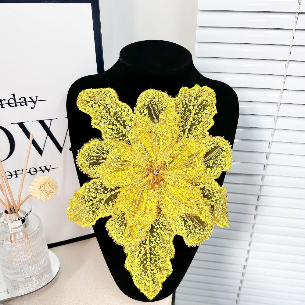 Embroidered Flower Multi-layer Appliques Sequin Clothing Applique Clothing Patches Dressmaking
