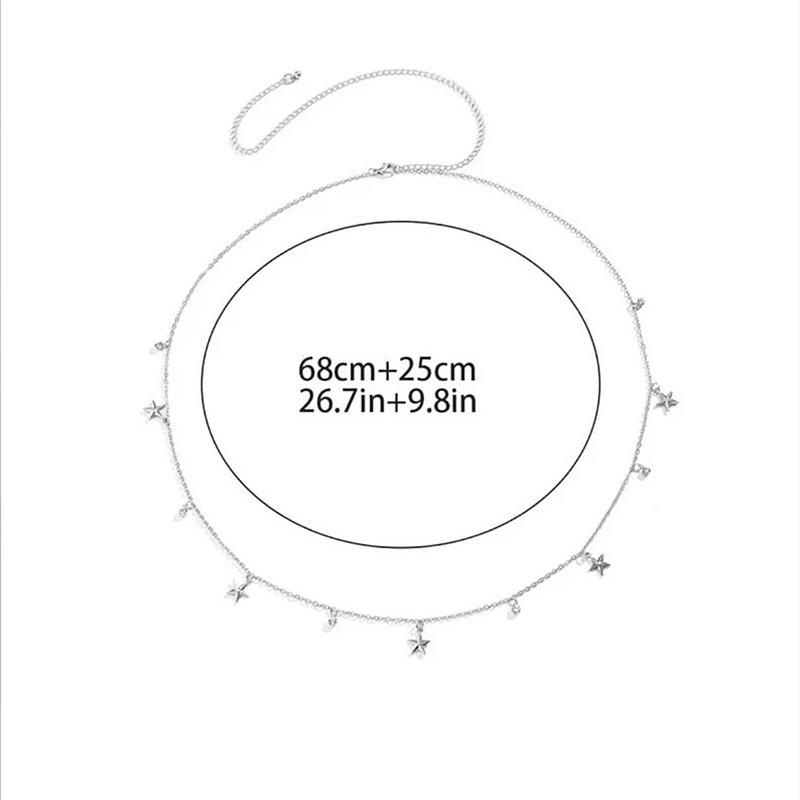 

Изящная поясная цепочка с подвеской-звездой - Европейский и американский праздничный стиль