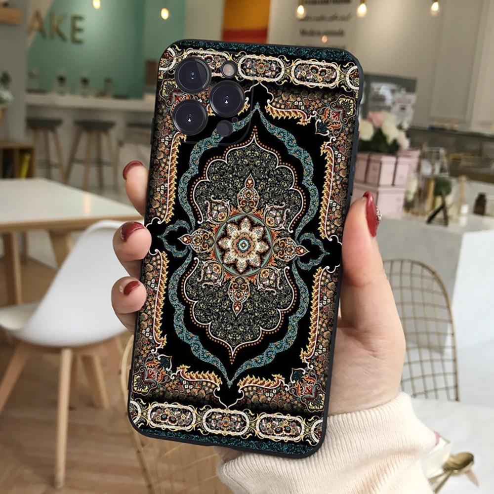 Persian Carpet Floral Pattern Phone Case For iPhone 15 14 11 12 13 Mini Pro XS Max Cover 6 7 8 Plus X XR SE 2020 Funda Shell