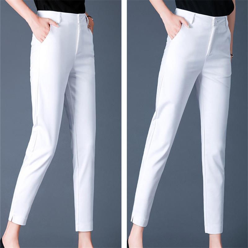 2022 Spring Autumn new Fashion simple HighWaist Slim Lady Pants Elegant High Waist leisure Straight Trousers Femal Business