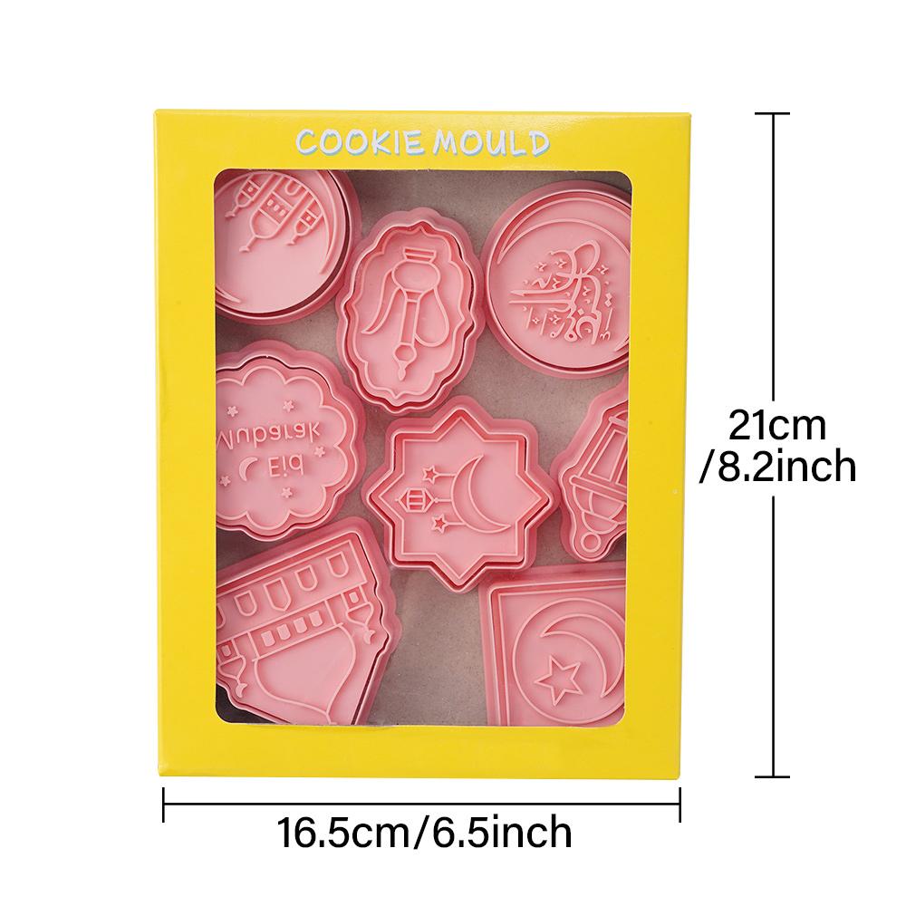 

8 шт. Формы для печенья Мультяшный элемент Пластиковые формы для вырезания печенья Инструменты для выпечки Фондл для фестиваля Рамадан /Вечеринки/ Формы для печенья