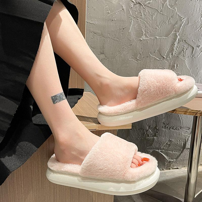 Cotton slippers women's winter wear non-slip indoor home plush confinement slippers women's summer postpartum spring and autumn models