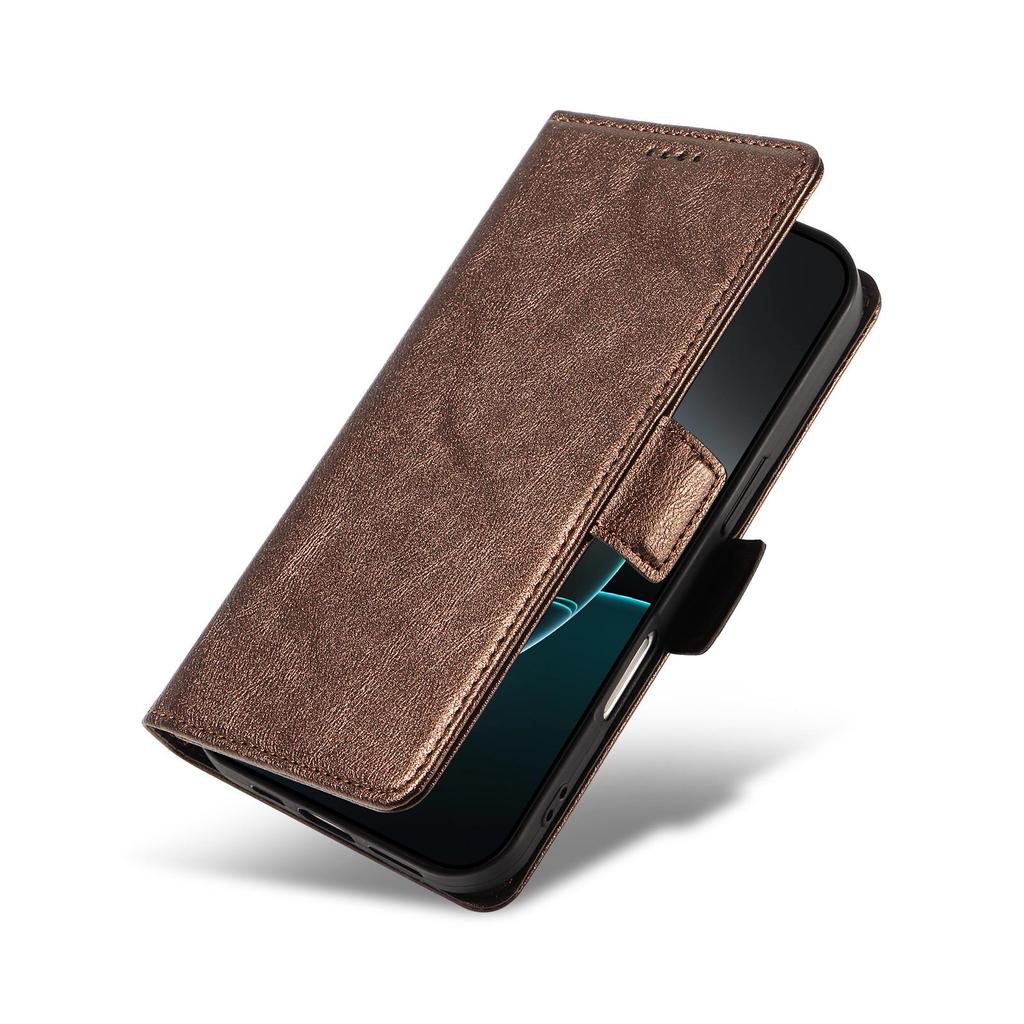 OnePlus 15T/Ace6 Ultra 5G Imitation Cowhide Flip Phone Case with Side Buckle