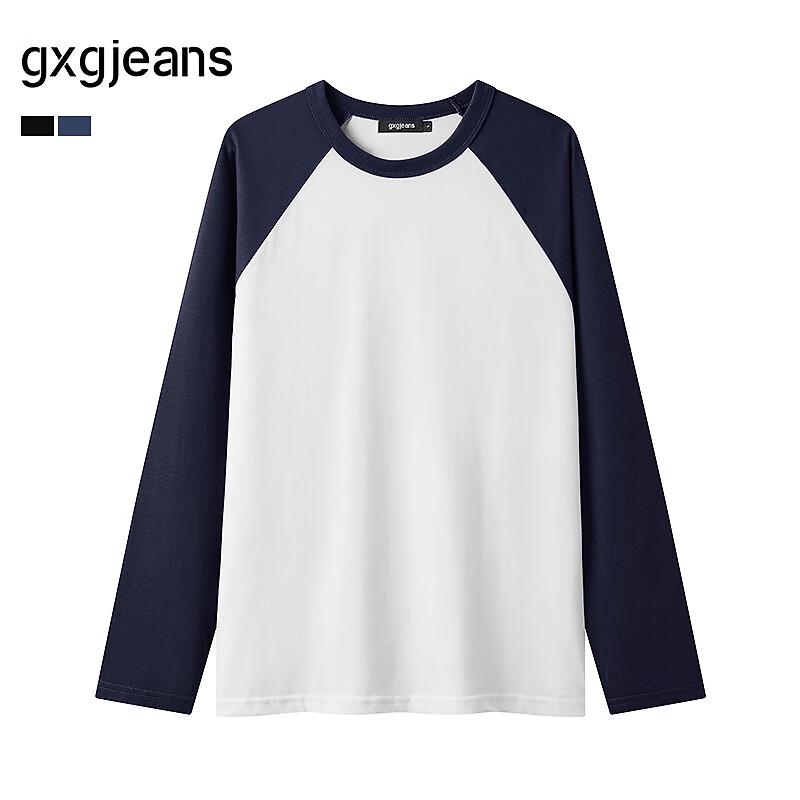 gxgjeans Men s Basic Raglan Long Sleeve T-Shirt 2XL