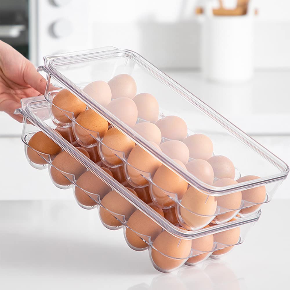 Catwo Egg Cases Egg Holders Transparent Egg Containers 21 Count 4630₽