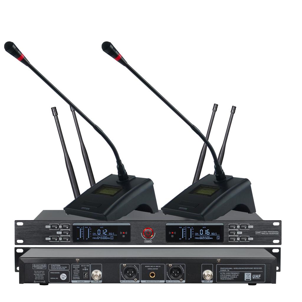 Wireless True Diversity Conference Microphone System for Dual Users
