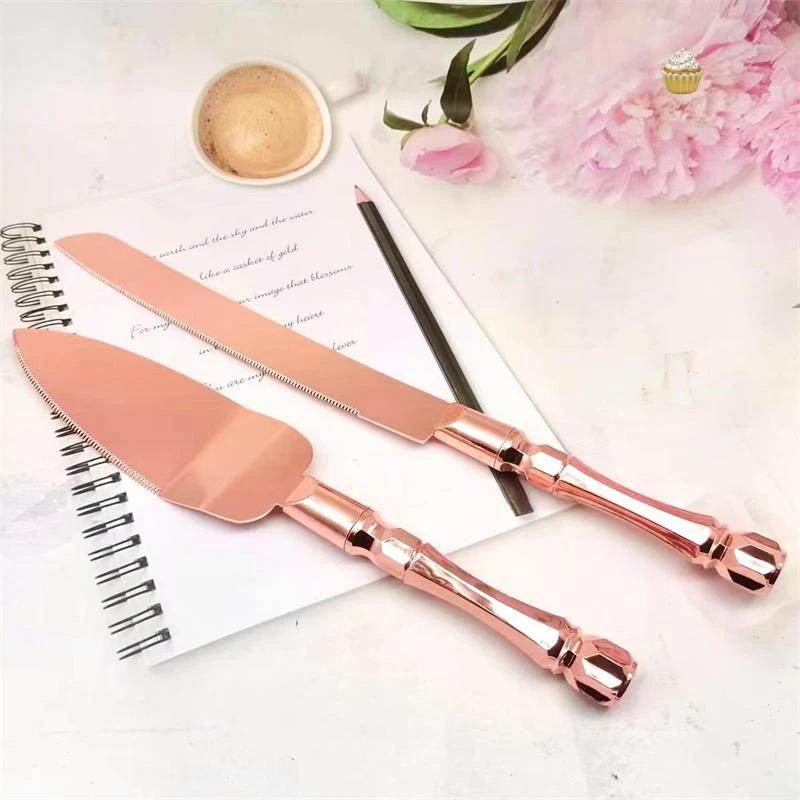 Bröllopstårtkniv i rostfritt stål Hushålls Dessertspade Födelsedagskalas Pajbakningsverktyg Pizzaostdelare Knivar