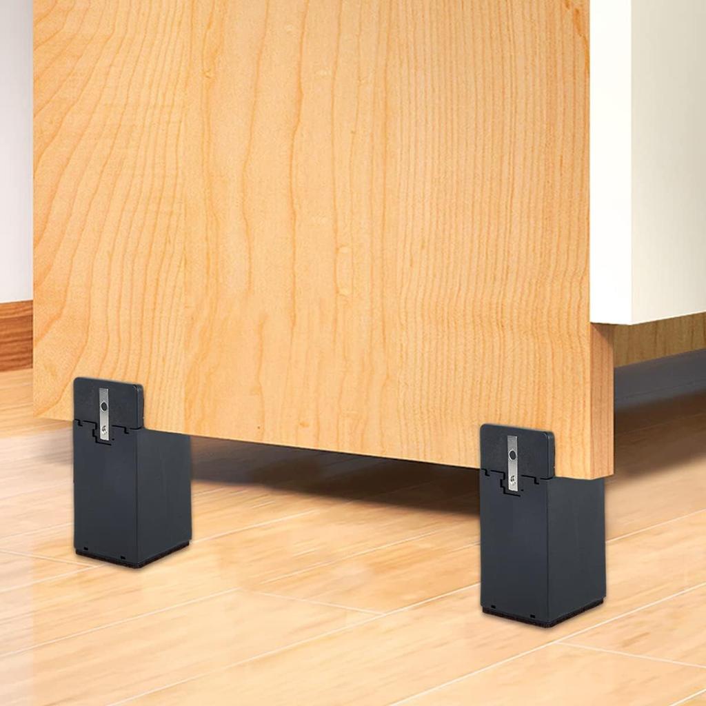 4 Pieces Adjustable Chair Reser Furniture Reusable Bed Furniture Heavy Furniture Leveling Levels Suitable for Furniture Frame Thickness 0.39