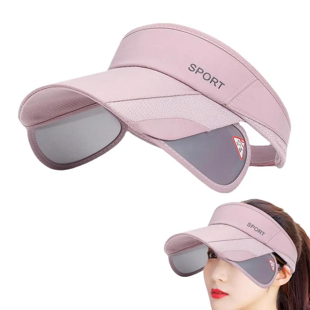 Sun Visor Hat Summer Ladies Cycling Sunshade Outdoor Protective Hats Woman Tennis Hat Golf Running Fishing Hiking Jogging Hat