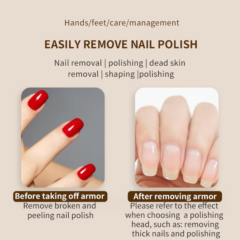 Silent Electric Nail File Rechargeable Portable Nail Sander Professional Manicure Tool for Nail Art Polishings