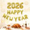 2026 Aluminium Foil Number Balloons New Year Balloon Package New Year's Eve Balloon Decoration for Christmas Eve Festival Party