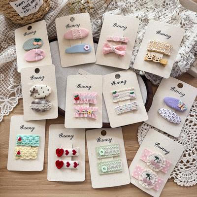 2 Stück/Set Cartoon Niedliche Haarspangen für Babymädchen Haarspangen Haarklammern Süßes Mädchen Haarnadeln Kopfschmuck Haaraccessoires Kinder Kopfbedeckung