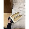 Flat bottom round head shallow mouth single shoes women's spring and summer new bow Korean women's evening ballet shoes