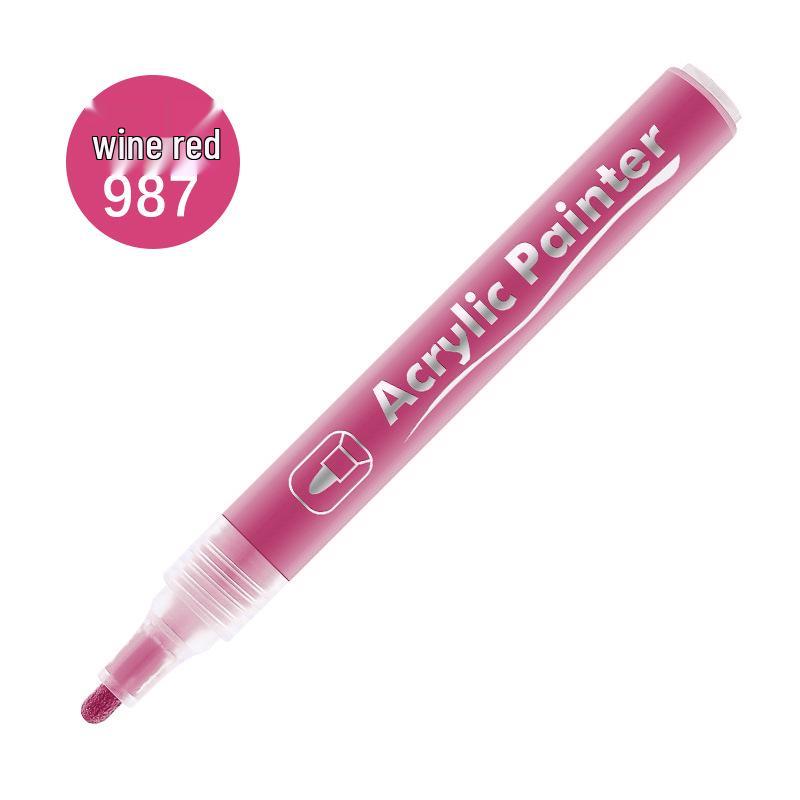Guan Na 48-Color Waterproof Acrylic Markers for Ceramic, Stone, Graffiti & Coloring